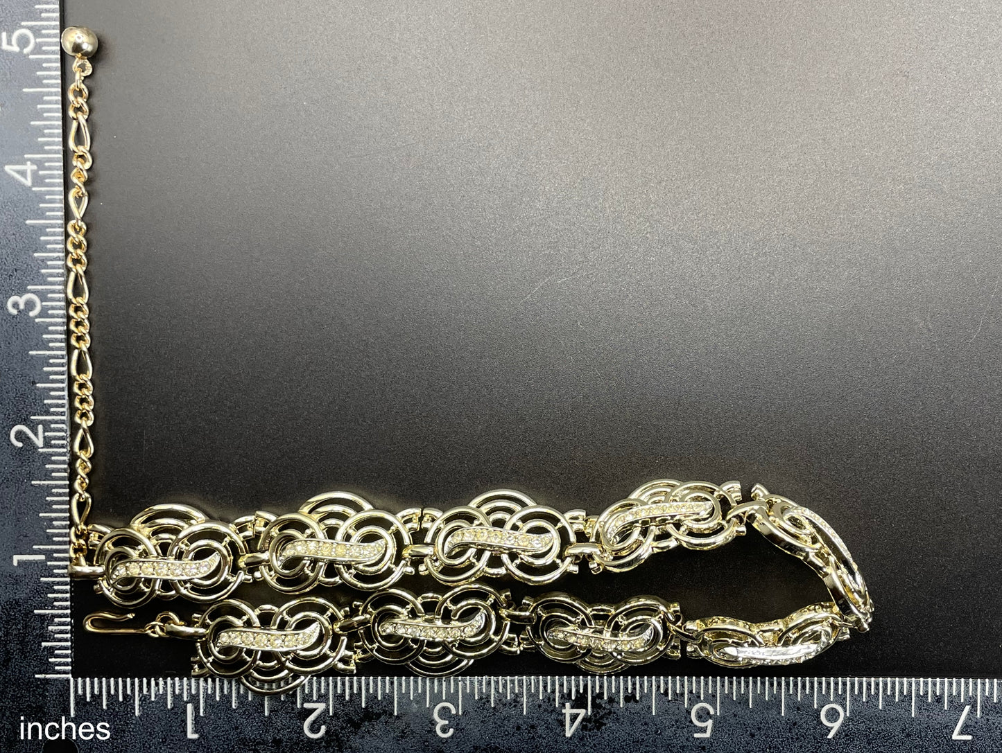 Vintage Marcel Boucher signed 'Marboux' clear rhinestone and pale gold tone choker necklace, really pretty, delicate design