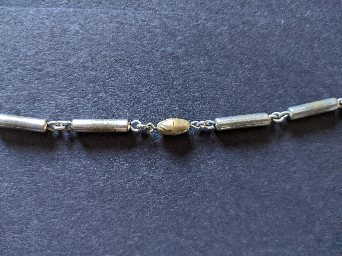 Vintage Art Deco heavy green glass bead and collet set cabochon Czech Neiger brothers or French necklace - fabulous large 3D centrepiece