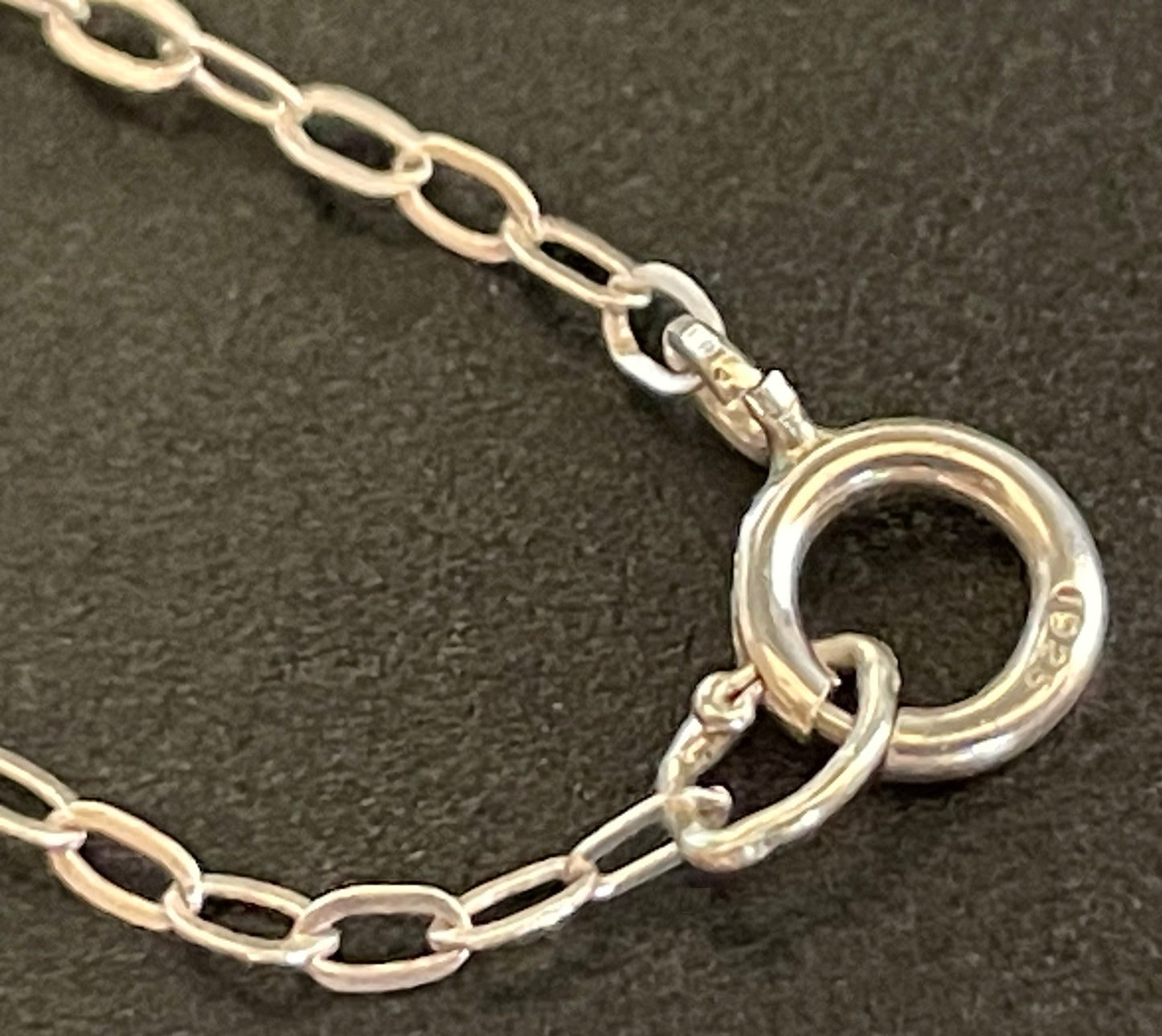 Vintage/antique sterling silver (tested) green gemstone (chrysoprase?) & Art Nouveau or Arts and Crafts brooch /pendant with sterling chain