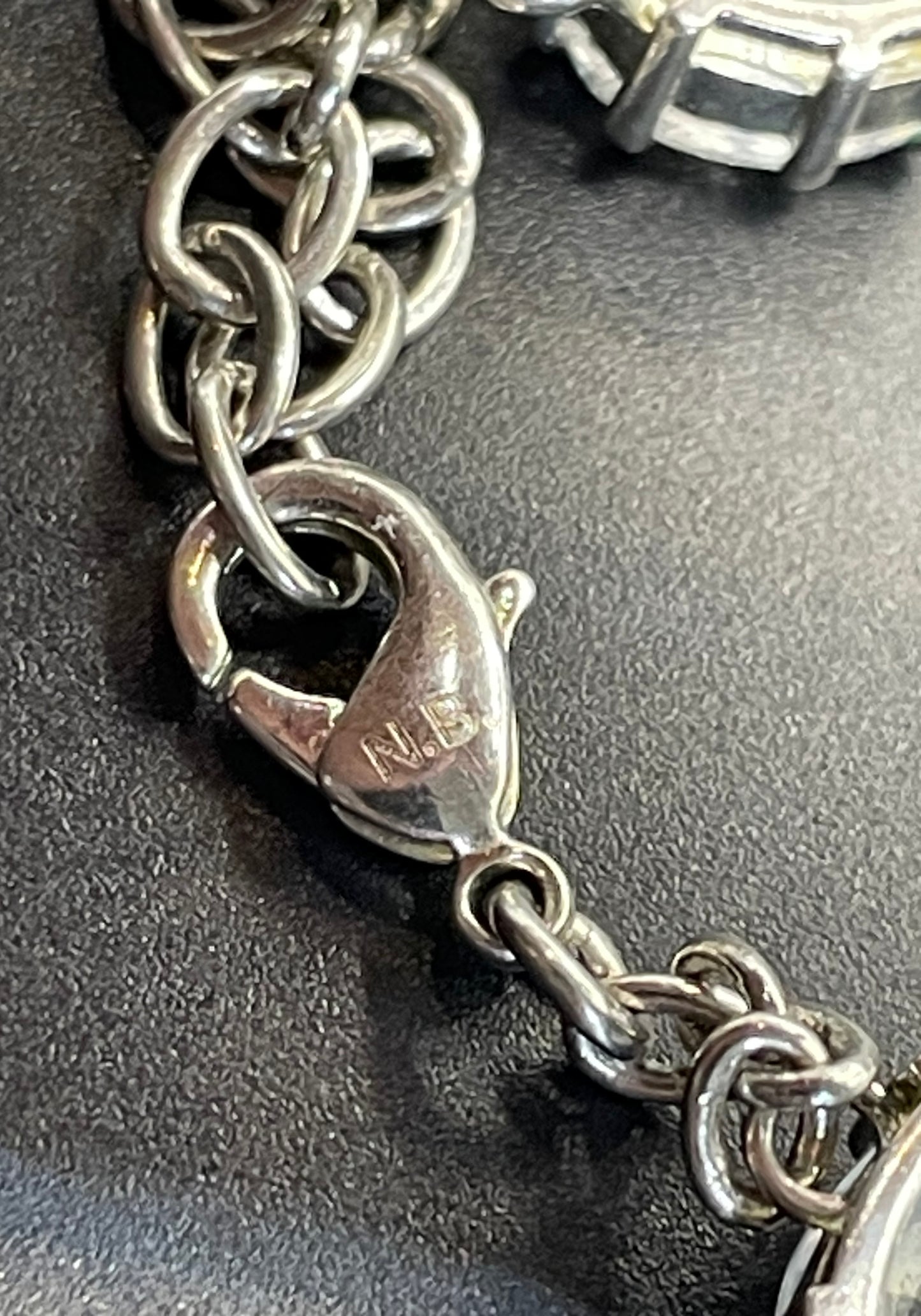 Stunning clear glass rhinestone and silver tone Newbridge silverware riviere necklace, heavy piece of amazing quality