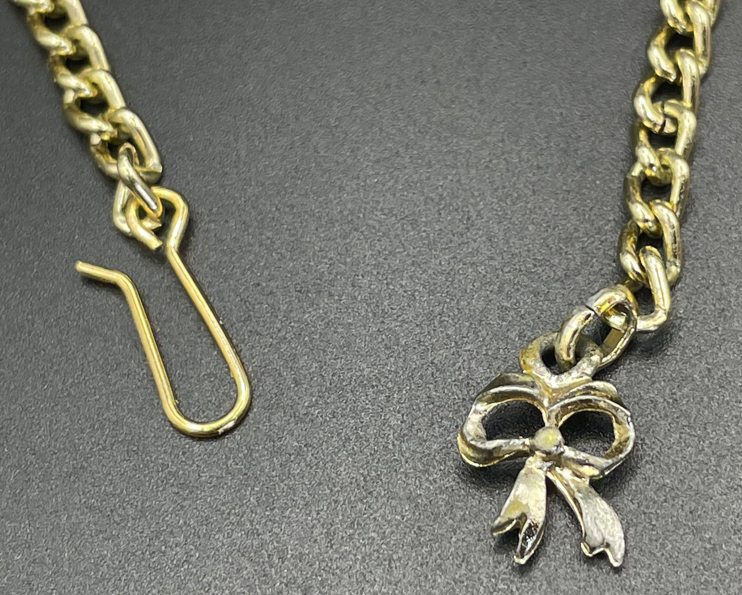 Vintage signed Exquisite pansy necklace, birthday flower series, pale gold tone, hand-painted enamel, month of May, good condition